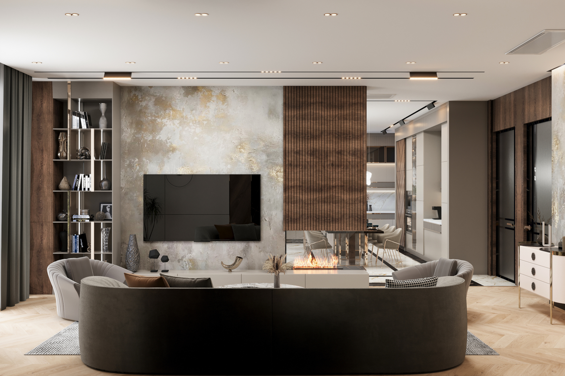 Modern ve şık salon