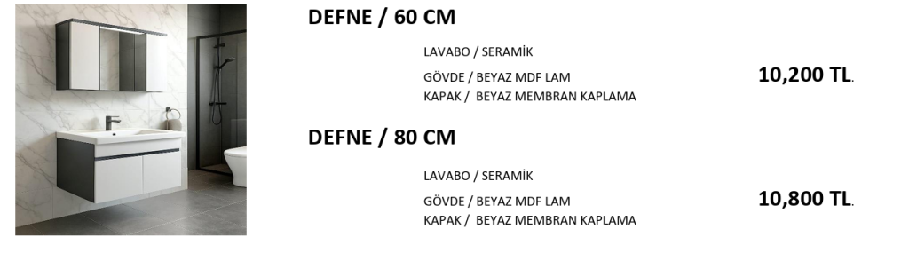 ekonomik banyo modeli defne