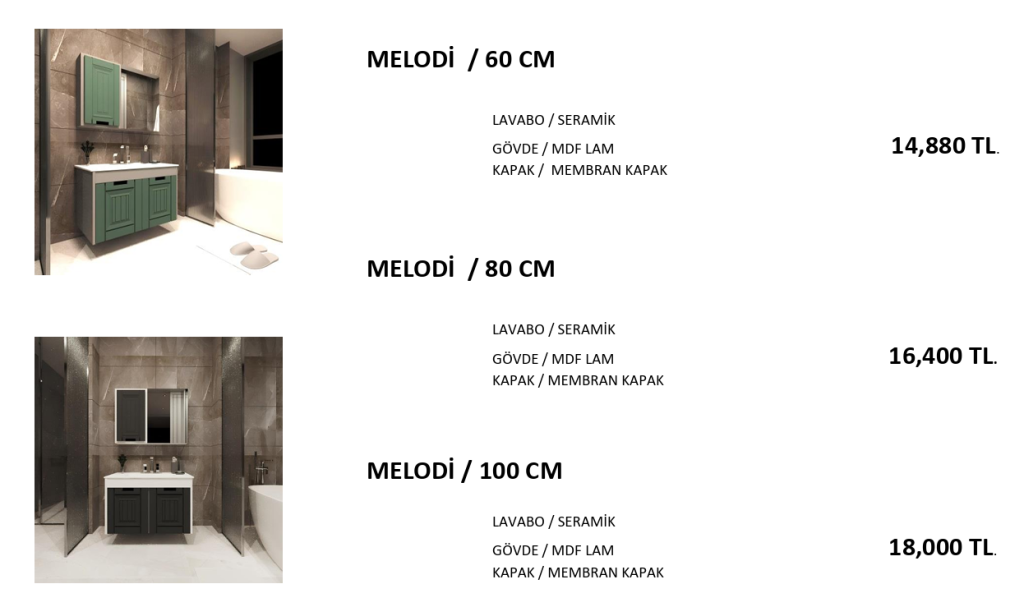ekonomik banyo modeli melodi