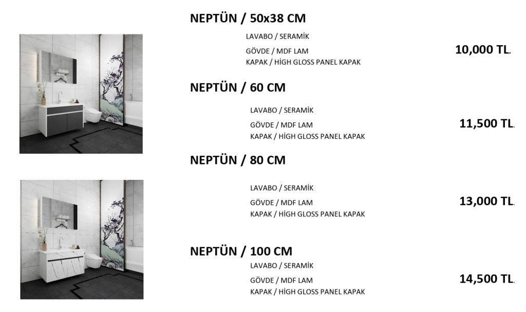 ekonomik banyo modeli neptun