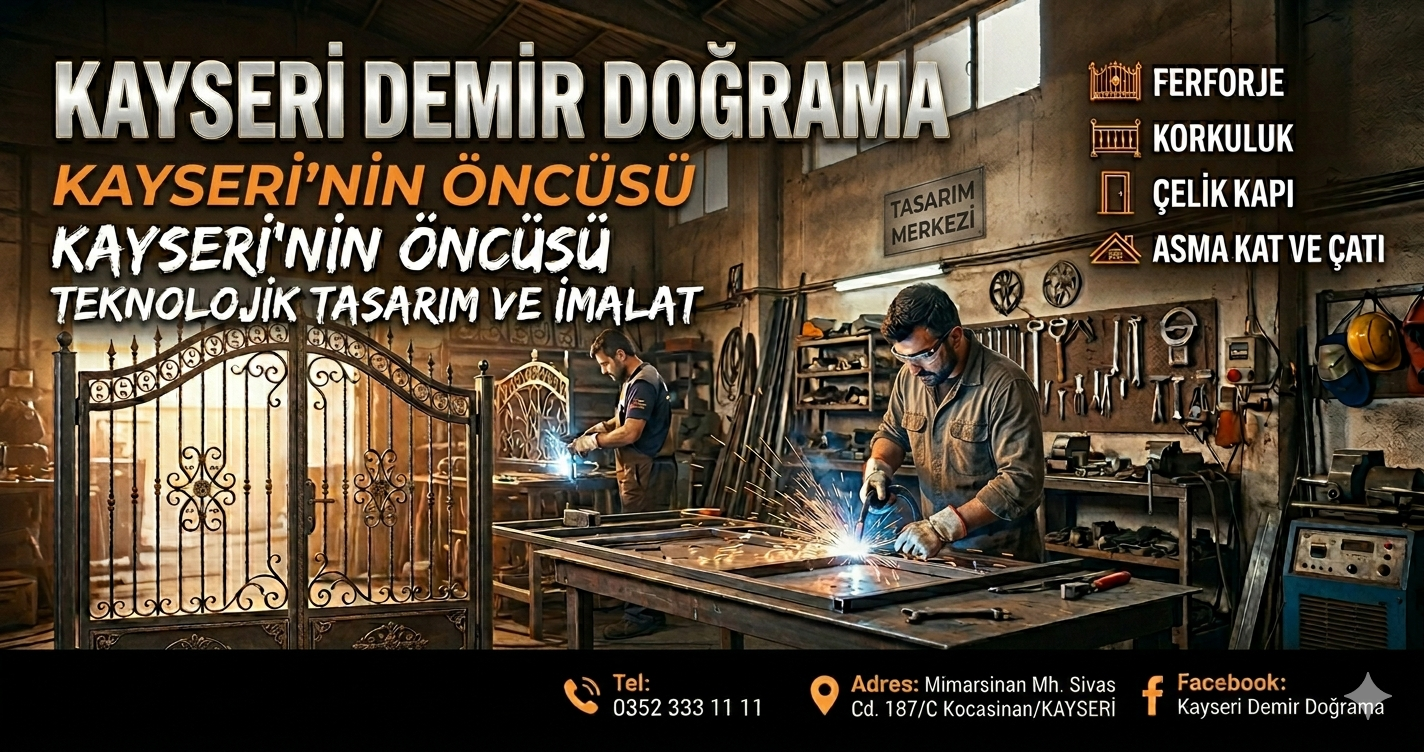 Demir doğrama atölyesi ve çalışanlar